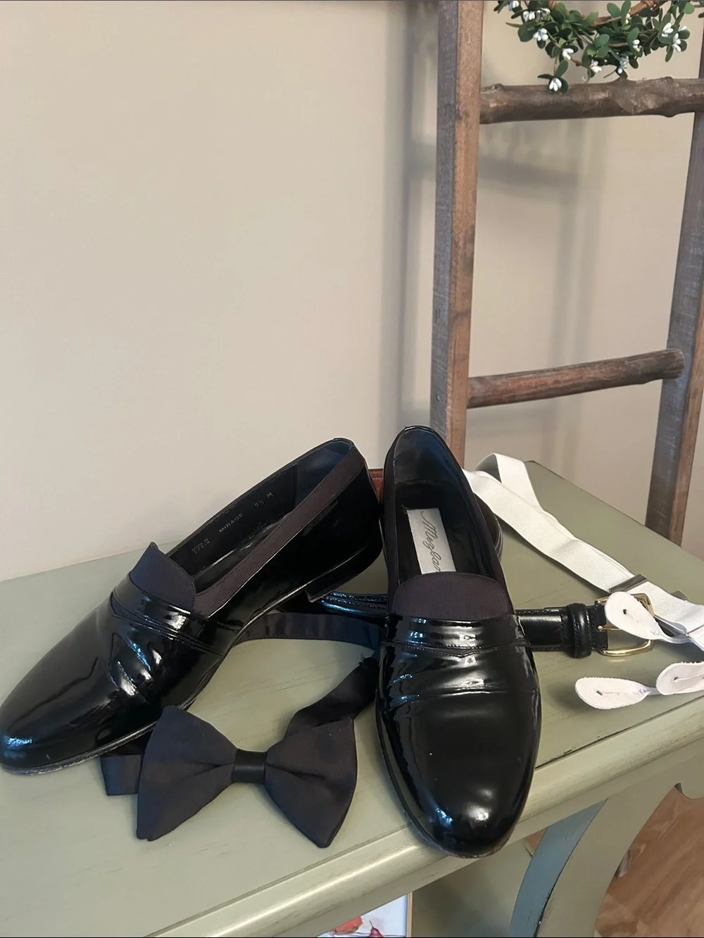 Mezlan Black Patent “Tuxedo” Loafers